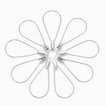 Creole oval rostfritt stål 17x37 mm silver x 2