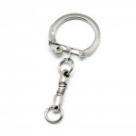 10 nyckelringar i silvermetall 5 cm