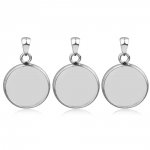 Rund cabochonhållare 18 mm Rostfritt stål N°04