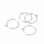 Creole örhängehållare rostfritt stål silver N°03-20 mm x 5 par