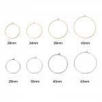 Guldpläterat rostfritt stål Creole örhängehållare N°03-20 mm x 5 par