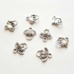 Flower Charm Metal N°120 x 500 bitar Silver