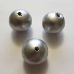 Rund pärla Papier Maché GT 30mm Silver