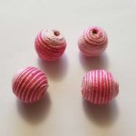 Vävd pärltråd 19 mm rosa