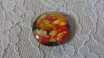 glas cabochon rund 20mm blomma 01-004 