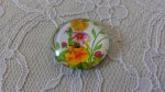 glas cabochon rund 25mm blomma 01-028 