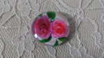 glas cabochon rund 25mm blomma 01-023 