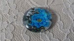 glas cabochon rund 25mm blomma 01-015 