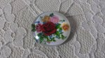 glas cabochon rund 25mm blomma 01-014 