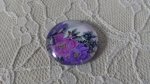 glas cabochon rund 25mm blomma 01-010 
