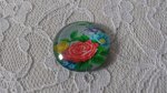 glas cabochon rund 25mm blomma 01-005 