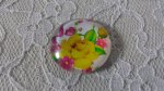 glas cabochon rund 25mm blomma 01-002 