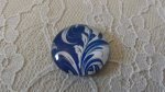 glas cabochon rund 25mm blomma 042 