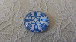 glas cabochon rund 25mm blomma 040 