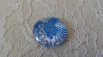 glas cabochon rund 25mm blomma 033 