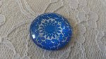 glas cabochon rund 25mm blomma 027 