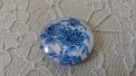 glas cabochon rund 25mm blomma 024 
