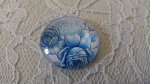 glas cabochon rund 25mm blomma 023 