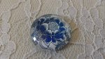 glas cabochon rund 25mm blomma 021 
