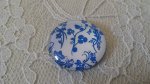 glas cabochon rund 25mm blomma 019 