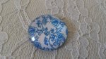 glas cabochon rund 25mm blomma 014 