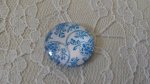 glas cabochon rund 25mm blomma 012 