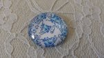 glas cabochon rund 25mm blomma 010 