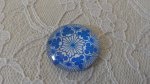 glas cabochon rund 25mm blomma 005 