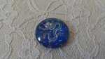 glas cabochon rund 25mm blomma 002 