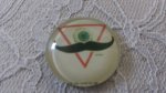 glas cabochon rund 25mm mustasch 041 