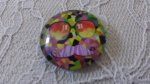 glas cabochon rund 25mm mustasch 040 