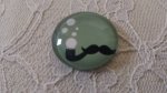glas cabochon rund 25mm mustasch 035 