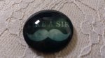 glas cabochon rund 25mm mustasch 021 