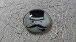 glas cabochon rund 25mm mustasch 017 
