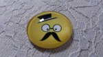 glas cabochon rund 25mm mustasch 016 