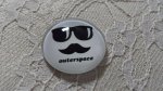glas cabochon rund 25mm mustasch 013 