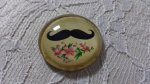 glas cabochon rund 25mm mustasch 011 