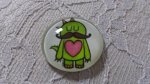 glas cabochon rund 25mm mustasch 007 