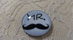 glas cabochon rund 25mm mustasch 004 