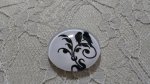 cabochon rund glas 25mm fåglar 022 
