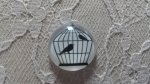 cabochon runt glas 25mm fåglar 009 