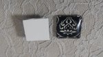 glas fyrkantig cabochon 25mm 043 
