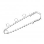 Broschhållare Silver 3 ringar 50x15 mm N°002-par1 