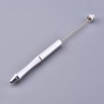 Pennan för dekoration av metallpärlor Silver N°02