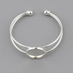 1 Cabochon stöd armband + 1 glas cabochon 20 mm N°01
