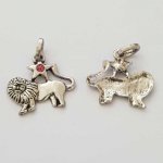 Stjärntecken charm Lejon Silver Metal N°03 med strass