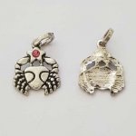 Stjärntecken charm Cancer Silver Metal N°03 med strass