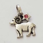 Stjärntecken charm Väduren Silver Metal N°03 med strass