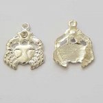 Stjärntecken charm Cancer Silver Metal N°04 med strass