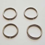 20 öppna ledringar 20 mm 02 silverpläterade Silver Antique